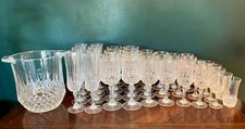 Vintage FRENCH CRYSTAL Set from Cristal d'Arques “LONGCHAMP” Pattern, 37 Pieces