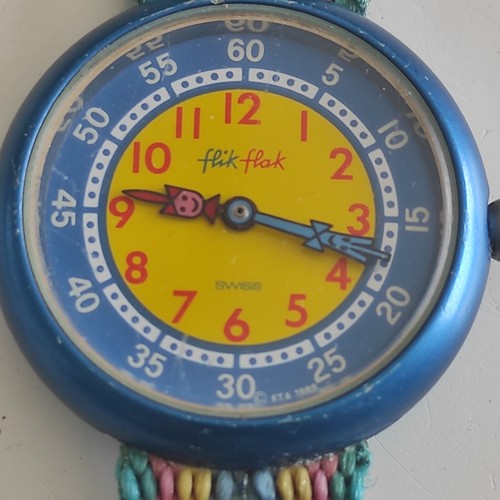 Montre flik flak - flak, bleu