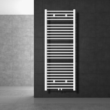 Radiateur sèche-serviettes à raccord central en acier blanc taille à choisir