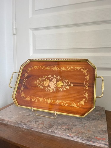 Ancien plateau service bois - ancien,