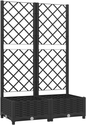 Jardinière treillis noir