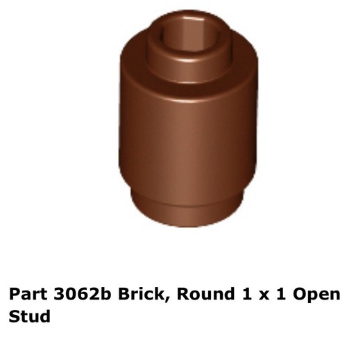 Lego 3062b reddish brown - 2x,