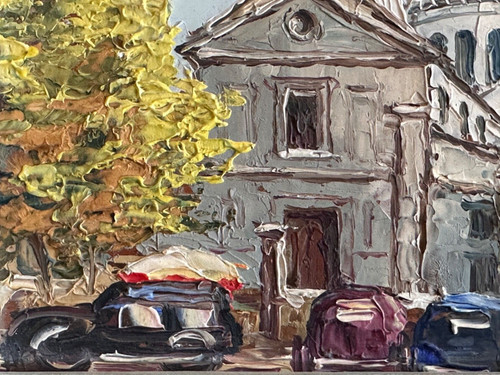 Ancien tableau huile sur
