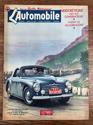 Revue automobile 47 - l'automobile, (mars