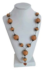 COLLIER SAUTOIR ETHNIQUE BERBERE XXe PERLES DE BAKÉLITE  AMBRÉ.