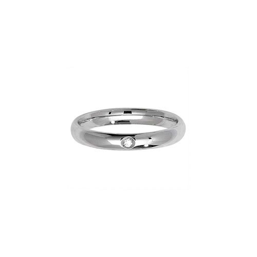 9ct blanc 3mm mariage bande - 9ct,
