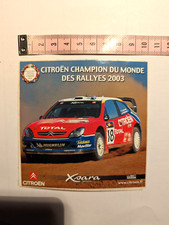 Autocollant Citroen Xsara WRC Rallyes 2003