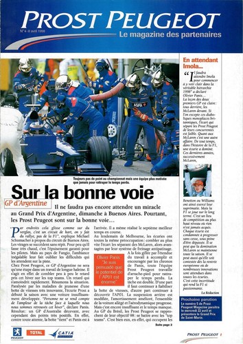 Magazine prost peugeot - magazine, n°