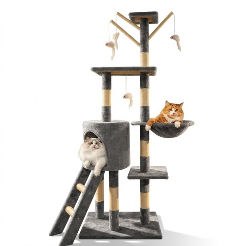 Arbre chat 140cm gris - arbre,