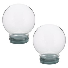  2 Pcs Snow Globe Containers Replacement Parts Boule Neige Mini D'eau