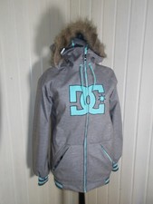 Veste blouson technique gris ski/snow DC SHOESS XS 34/36 capuche fourrure PW