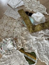 LOT TISSUS ANCIEN DENTELLE