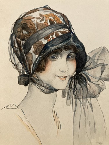 Peinture gouache 1920 - peinture,