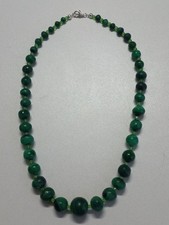 collier malachite et argent