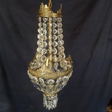 Lustre Montgolfière  Pampilles  1  Lumière REFAIT A NEUF