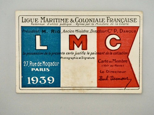 Ligue maritime coloniale - ligue, et