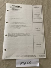 Citroën note technique 206A 1979 Méhari 4x4 AY série CE contrôle 1000 kms