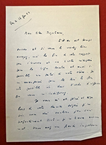 Fz8 lettre autographe - fz8-lettre, signÉe