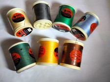 mercerie - 7 bobines de fil coton DMC COUTURE FORTE - BRODERIE