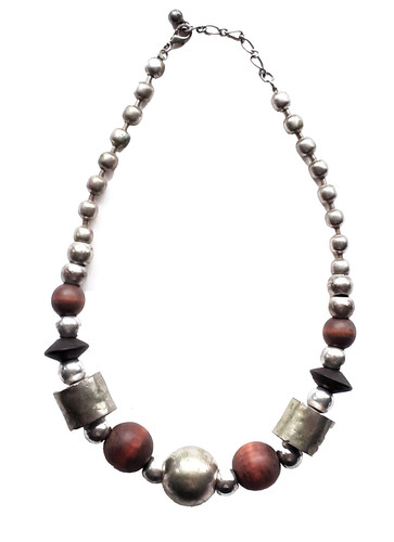 Collier boule bois - bois, buis