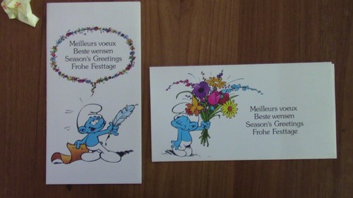 Cartes voeux schtroumpf - cartes,