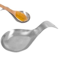 NEUF porte-cuillère en acier inoxydable plateau de louche 23 x 9 cm porte-ust...