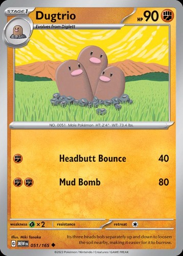 Pokemon dugtrio 151 - pokemon, (51/235)