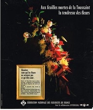 PUBLICITE ADVERTISING 024   1975   FEDERATION FLEURISTES DE FRANCE & INTERFLORA2