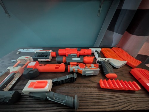 Nerf blasters attachments lot