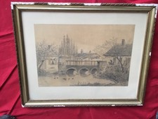 Superbe Dessin ancien signé colas 