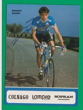 CYCLISME carte cycliste BRAMATI DAVIDE équipe COLNAGO LAMPRE 1991 signée