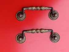 Poignée meuble ancien en laiton / Bronze / Ferrure / commode / tiroir / armoire