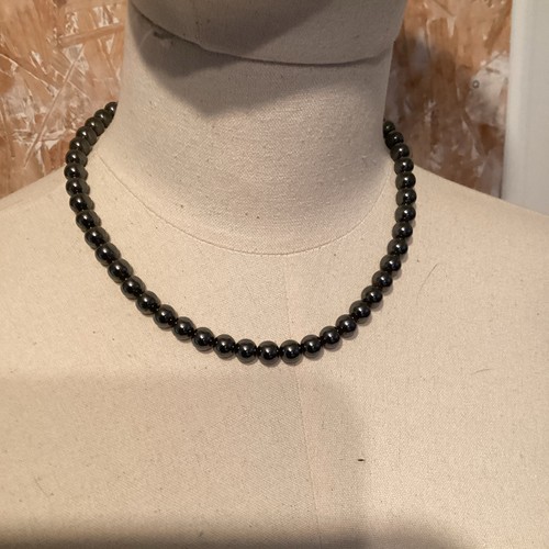 Collier perles hématite - collier,