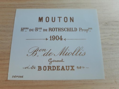 étiquette vin chateau mouton - étiquette,