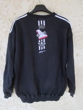 Sweat ADIDAS ONE THE WORLD OF SPORT vintage années 90 noir sport 180 L D6