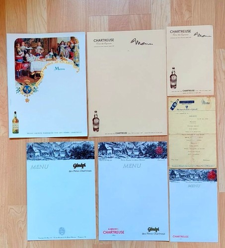 Lot menus ancien chartreuse - menus,