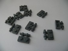 Lego 10 x dark bluish gray plates modified w/ bar handle 7622 7199 ref 2540