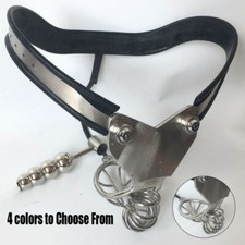 Hommes Ceinture de Chasteté Semi-creux avec 4 bouchon à bille Personnalisé BDSM