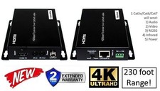 HDbaseT 4K HDMI Extender Kit Over Single CAT5e or CAT6 60hz UltraHD YUV 4:4:4...