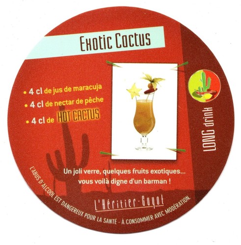 Sous bock rond plastique - en,