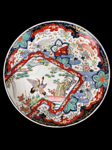 Grand plat imari scène - grand,
