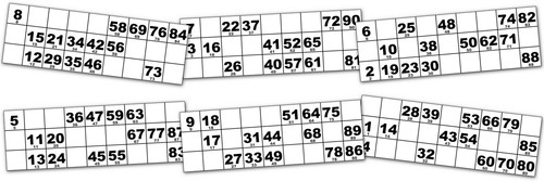Lot cartons loto - 6,