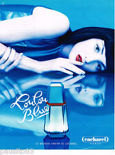 PUBLICITE ADVERTISING 065  1997  CACHAREL  parfum LOULOU BLUE