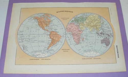 Mappemonde carte planisphère - mappemonde,