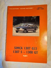 livret d'entretien voiture simca 1307 gls - s - 1308 gt EPA
