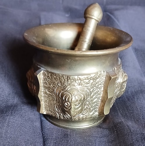 Beau mortier ancien - , bronze