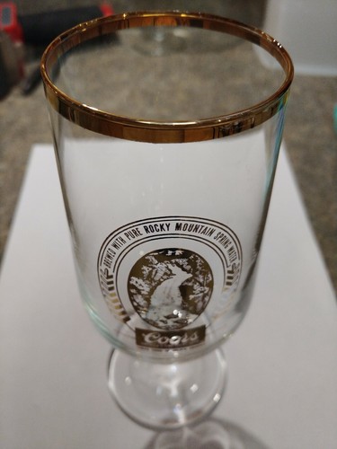 Coors beer glass - beer, gold
