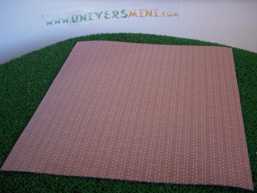 Feuille briques rouge clair - , 3