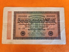 billet ancien Allemand 20000 MARK année 1923