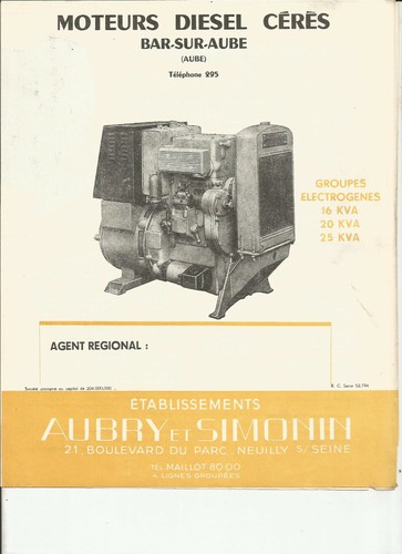 Ceres moteur diesel 25 - 16, 20